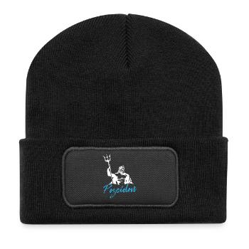 poseidon Design pour un fan de mythologie - Beanie recyclé à patch - noir - Devant