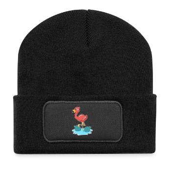 Flamingo Shark Fins - Recycled Patch Beanie - black - Front