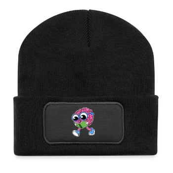 Lecture du cerveau - Beanie recyclé à patch - noir - Devant