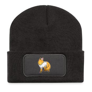 Fuchs Nurse Heart - Beanie recyclé à patch - charbon - Devant