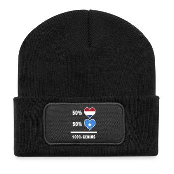 Drapeau 100% génie de la Somalie et des Pays-Bas - Beanie recyclé à patch - noir - Devant