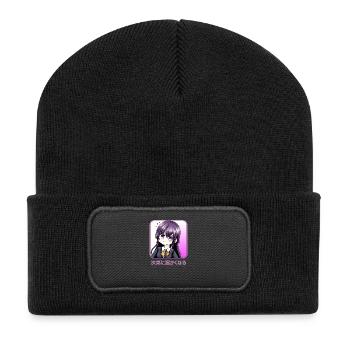 Die Reise von Gleichgültigkeit zu Liebe: Tsundere - Recycelte Patch Beanie - Schwarz - Vorne