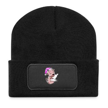Antilope - Recycelte Patch Beanie - Schwarz - Vorne