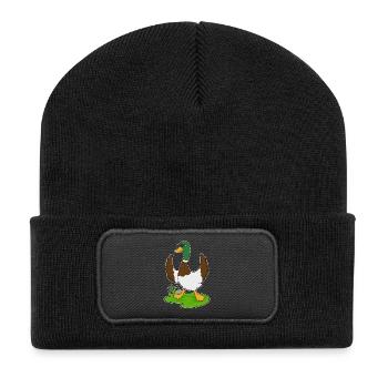 Ente Sonnenbrille - Recycelte Patch Beanie - Schwarz - Vorne