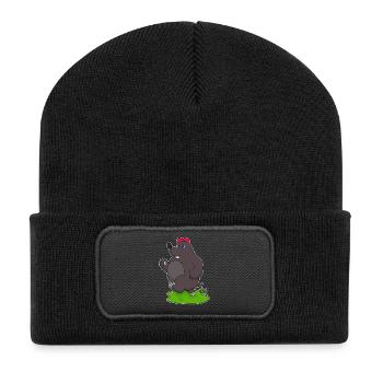 Jogging Taupe Sports de jogging - Beanie recyclé à patch - noir - Devant