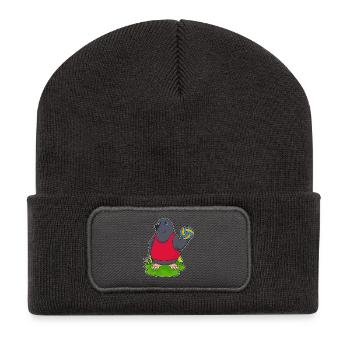 Joueur de volley-ball taupe Volley-ball - Beanie recyclé à patch - charbon - Devant