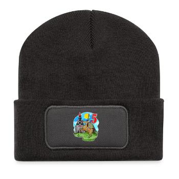 5 ans Ritter Burg - Beanie recyclé à patch - charbon - Devant