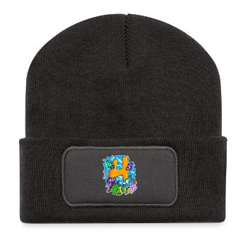 4 years old - 4th birthday with animal motif - Recycled Patch Beanie - dark grey - Front