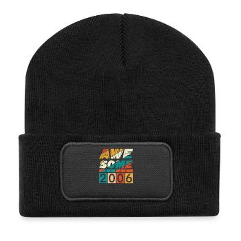 2006 Né 18e anniversaire Année de naissance Millésime - Beanie recyclé à patch - noir - Devant
