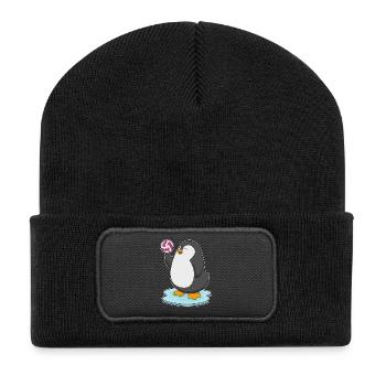 Pingouin Volleyball Joueur Volleyball - Beanie recyclé à patch - noir - Devant