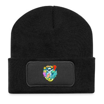 3 Years Birthday Boy Gift - Recycled Patch Beanie - black - Front