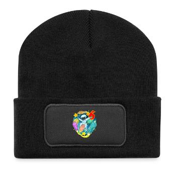 6 ans Cadeau d’anniversaire de garçon - Beanie recyclé à patch - noir - Devant