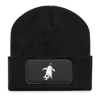Penguin Football Joueur de football - Beanie recyclé à patch - noir - Devant