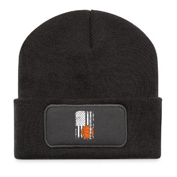 Patriotic basketball player - Recycled Patch Beanie - dark grey - Front