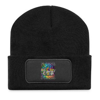 Flower Power Gnomes Tie Dye Peace - Beanie recyclé à patch - noir - Devant