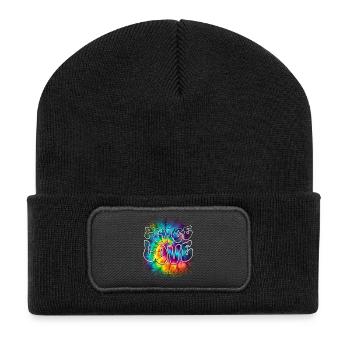 Peace Love Tie Dye - Recycled Patch Beanie - black - Front