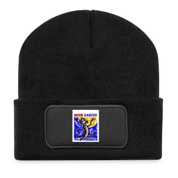 Chihuahua Art - Moon Dancer - Recycelte Patch Beanie - Schwarz - Vorne