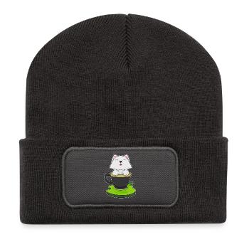 Coupe Cat - Beanie recyclé à patch - charbon - Devant