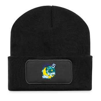 5 Years Birthday Boy Gift - Recycled Patch Beanie - black - Front