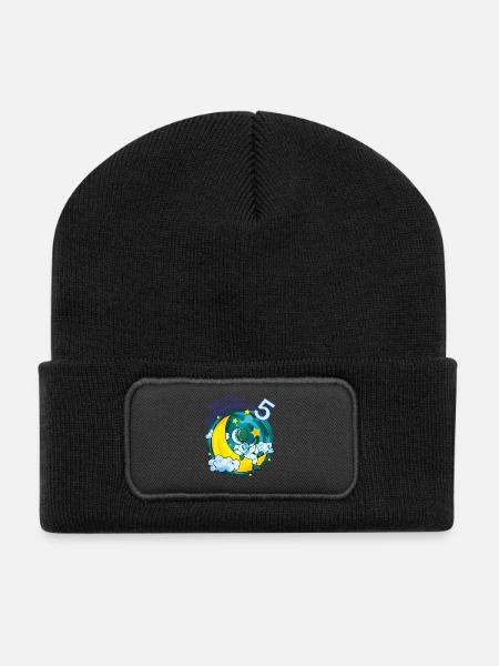 5 Jahre Geburtstag Junge Geschenk - Recycelte Patch Beanie - Schwarz