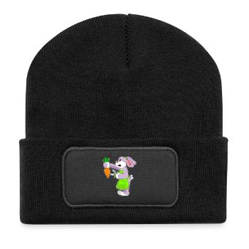 Bunny Hairdresser Scissors - Recycled Patch Beanie - black - Front