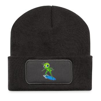 Été de surf Caterpillar Surf - Beanie recyclé à patch - charbon - Devant