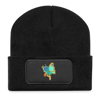 Butterfly Basketball Player Basketball - Beanie recyclé à patch - noir - Devant