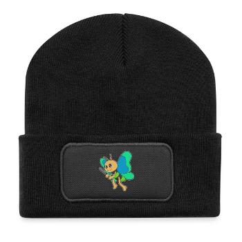 Batte de baseball Butterfly - Beanie recyclé à patch - noir - Devant