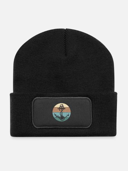 Funny Sailing Boating Sailor Boat Captain Awesome - Recycelte Patch Beanie - Schwarz