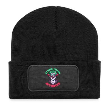 Clown view activated - Recycled Patch Beanie - black - Front
