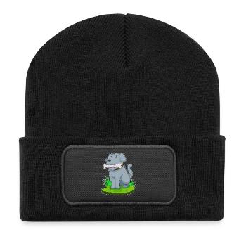 Os de chien - Beanie recyclé à patch - noir - Devant