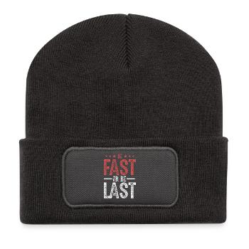 Fast Car Quote Drag Racing Gift for Race Lover Fan - Recycled Patch Beanie - dark grey - Front
