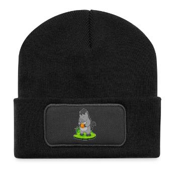 Joueur de basket-ball équestre Basket-ball - Beanie recyclé à patch - noir - Devant