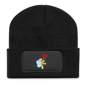 Mariage en ballon Bee Bride - Beanie recyclé à patch - noir - Devant