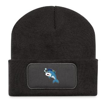 Université du diplôme étudiant de Delfin - Beanie recyclé à patch - charbon - Devant
