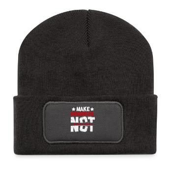 Make memories not dreams-Erinnerungen statt Träume - Recycelte Patch Beanie - Dunkelgrau - Vorne