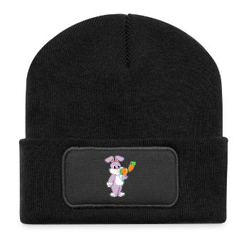 Bulles de savon Bunny - Beanie recyclé à patch - noir - Devant