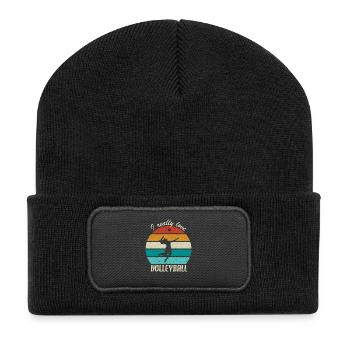 J’aime vraiment le volleyball - Beanie recyclé à patch - noir - Devant