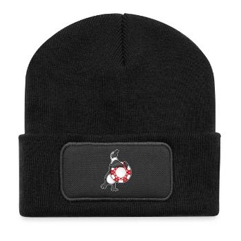 Penguin Poker Jetons de poker - Beanie recyclé à patch - noir - Devant