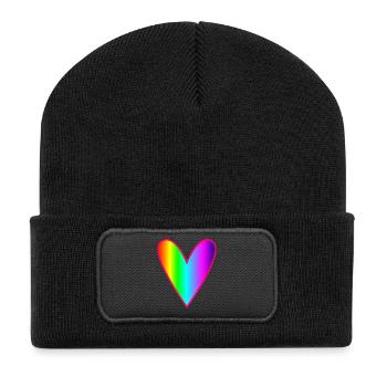 MAMA. MUTTERTAG. SCHÖNEN MUTTERTAG. ICH LIEBE DICH - Recycelte Patch Beanie - Schwarz - Vorne