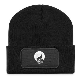 Wolf is My Spirit Animal - Recycled Patch Beanie - black - Front