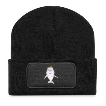 Dolphin Crown - Recycled Patch Beanie - black - Front