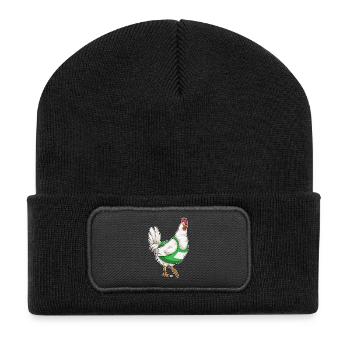 Poulet Jogger Jogging Sports - Beanie recyclé à patch - noir - Devant