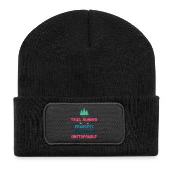Trail Runner - Fearless. Relentless. Unstoppable. - Recycled Patch Beanie - black - Front