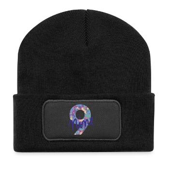 Zahl / 9 / Neun / Geburtstag / Neunter / Nummer - Recycelte Patch Beanie - Schwarz - Vorne