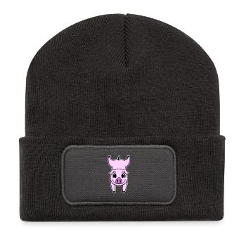 Handstand Pig Gymnastics Headstand Gymnastics - Recycled Patch Beanie - dark grey - Front