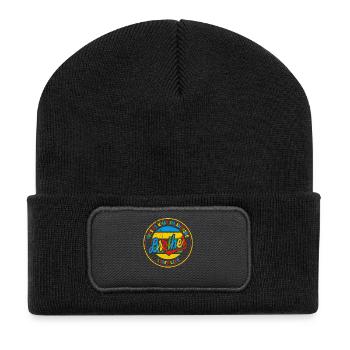 Best Brother Retro Bro Gift - Recycled Patch Beanie - black - Front