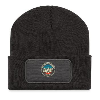 Best Nephew in the World Retro Gift - Recycled Patch Beanie - dark grey - Front