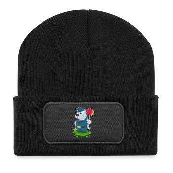 Dog Policeman Balloon Police - Recycled Patch Beanie - black - Front