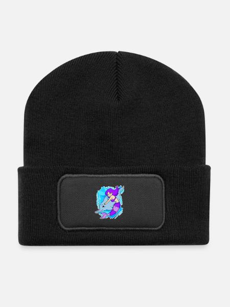 Sirène - Beanie recyclé à patch - noir